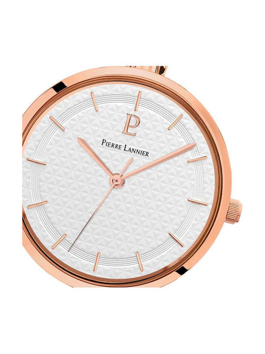 Pierre Lannier Uhr mit Rose Gold Metallarmband