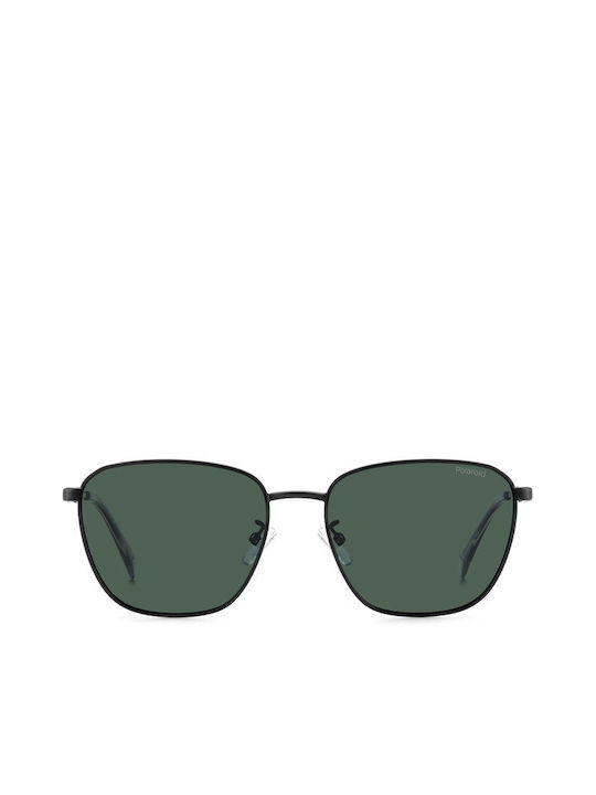 Polaroid Men's Sunglasses with Black Metal Frame and Green Polarized Lens PLD4159/G 003/UC