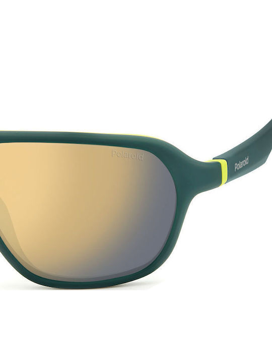 Polaroid Bărbătești Ochelari de soare cu Verde Cadru și Aur Polarized Oglindă Lentilă PLD2152/S DLD/LM