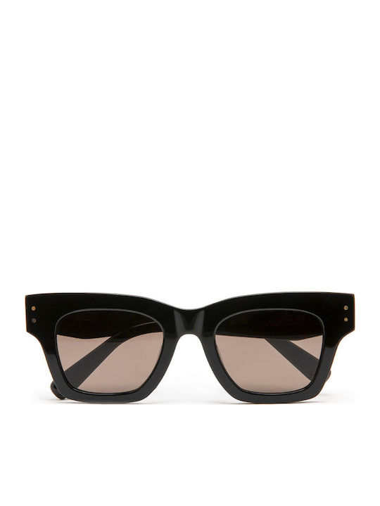 Kaleos Women's Sunglasses with Black Plastic Frame and Brown Lens CHARLTON 1