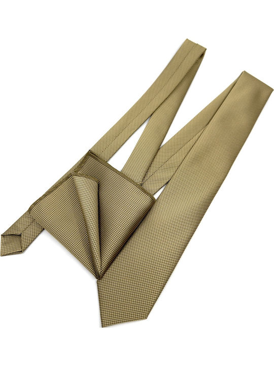 Legend Accessories Σετ Ανδρικής Γραβάτας με Σχέδια σε Χρυσό Χρώμα