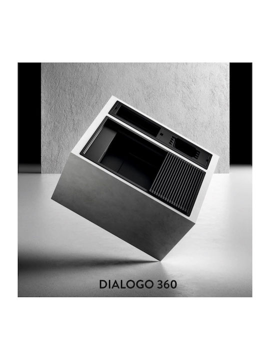 Elleci Dialogo 360 Workstation Ένθετος Νεροχύτης από Συνθετικό Γρανίτη Μ86xΠ46cm Cavern Clay