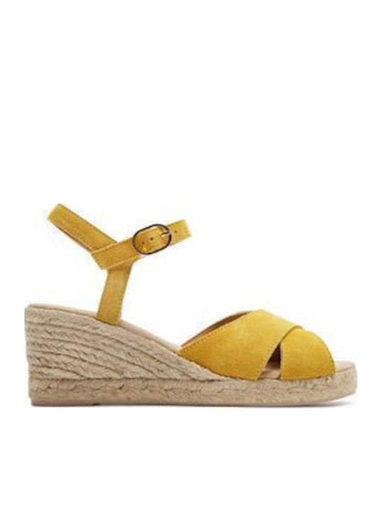 D Gelsa Damenplattformen im Espadrilles-Stil Gelb