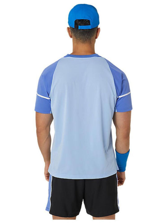 ASICS Men's Short Sleeve Blouse Blue