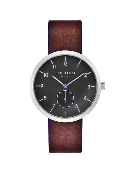 Ted Baker Josh Watch Battery with Burgundy Leather Strap