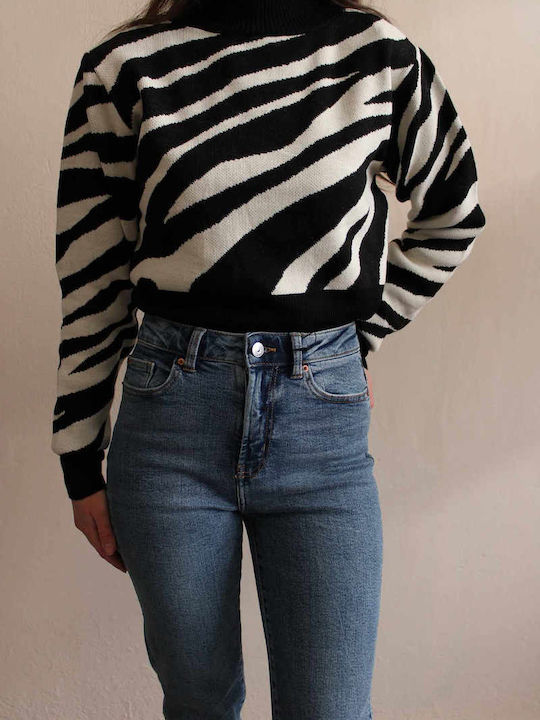 Sinell Women's Long Sleeve Sweater Cotton Black
