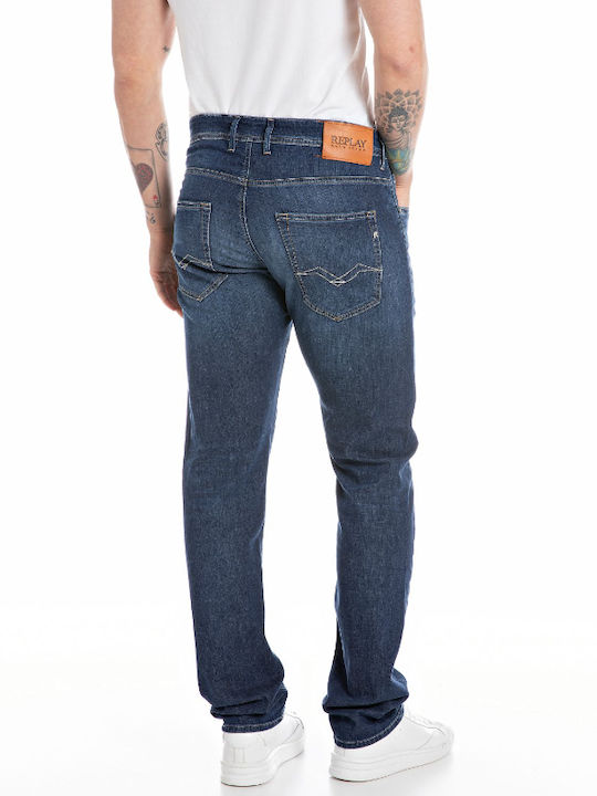 Replay Men's Jeans Pants in Straight Line Blue