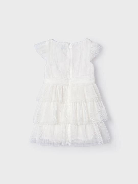 Mayoral Kids Dress Tulle ecru