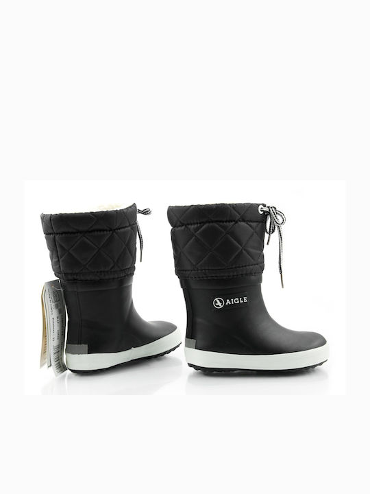 Kids Snow Boots with Laces Black