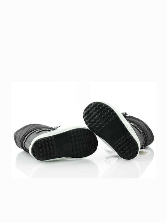 Kids Snow Boots with Laces Black