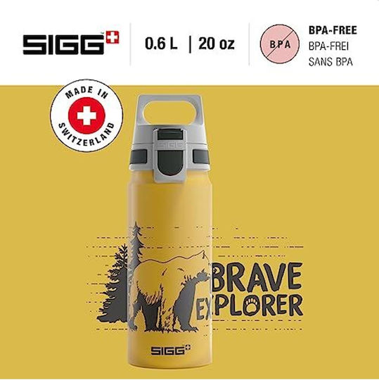 Sigg One Παιδικό Παγούρι Αλουμινίου με Καλαμάκι Non Spill 600ml