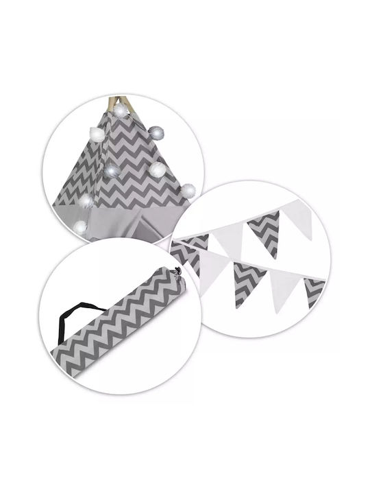 Nukido Kids Indian Teepee Play Tent Gray