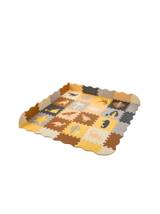 Loco Interactive Floor Puzzle Animals with Animals Beige Brown-Grey 36 Pieces