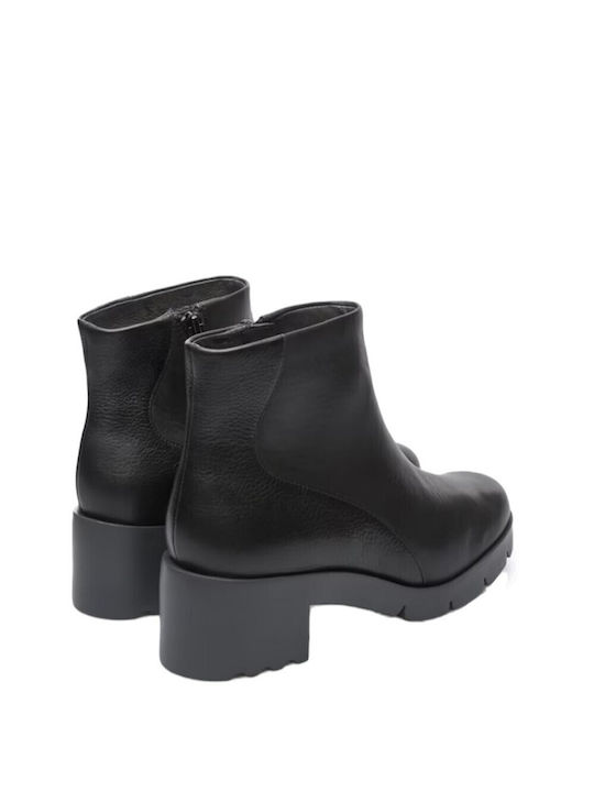 Camper Wanda Leder Stiefeletten Damen Schwarz