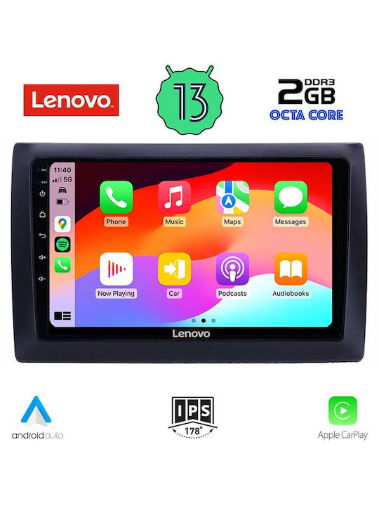 Lenovo Sistem Audio Auto pentru Fiat Stilo 2001-2007 (Bluetooth/USB/AUX/WiFi/GPS/Apple-Carplay/Android-Auto) cu Ecran Tactil 9"