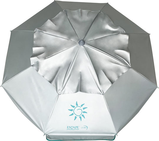 Umbrelă Pliabilă Plajă Diametru 2m cu Protecție UV Culoare Turcoaz