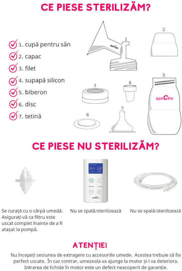 Spectra Premium Χειροκίνητο Μονό Θήλαστρο Ροζ 160ml
