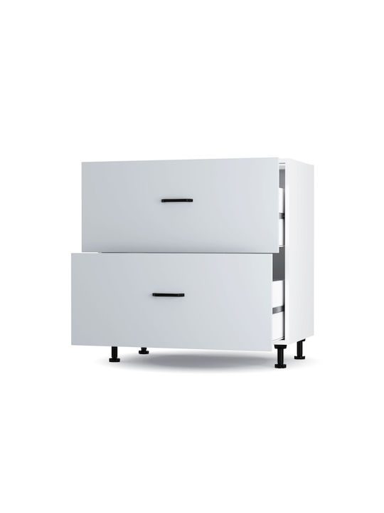 Modest Επιδαπέδια Συρταριέρα Κουζίνας Γκρι 80x48x82εκ.