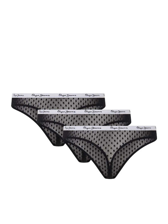Women's String 3Pack Black