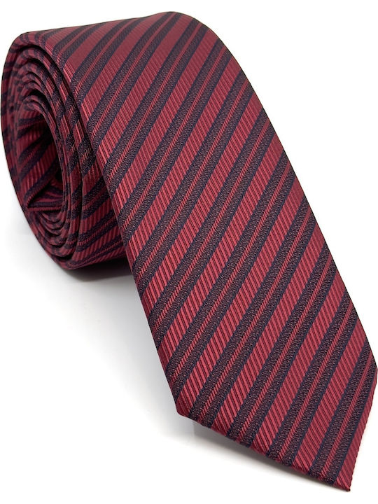 Legend Accessories Men's Silk Printed Tie Set in Burgundy Colour