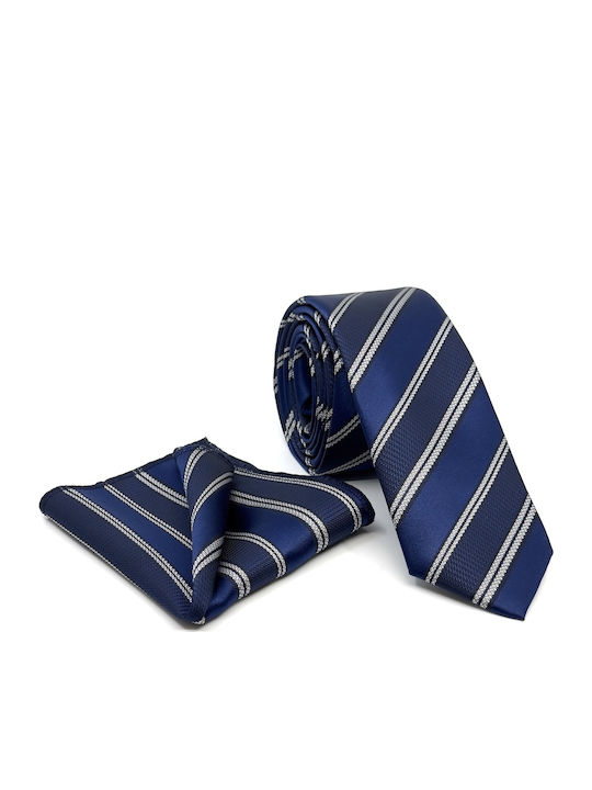 Legend Accessories Сет Мъжки Крават Отпечатани в Син Цвят