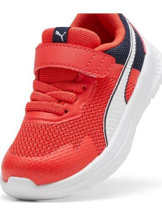 Evolve Run Mesh Kids Sports Shoes Running with Hoop & Loop Closure Red