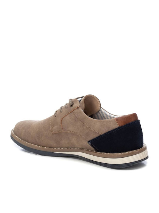 Men's Synthetic Leather Casual Shoes Taupe