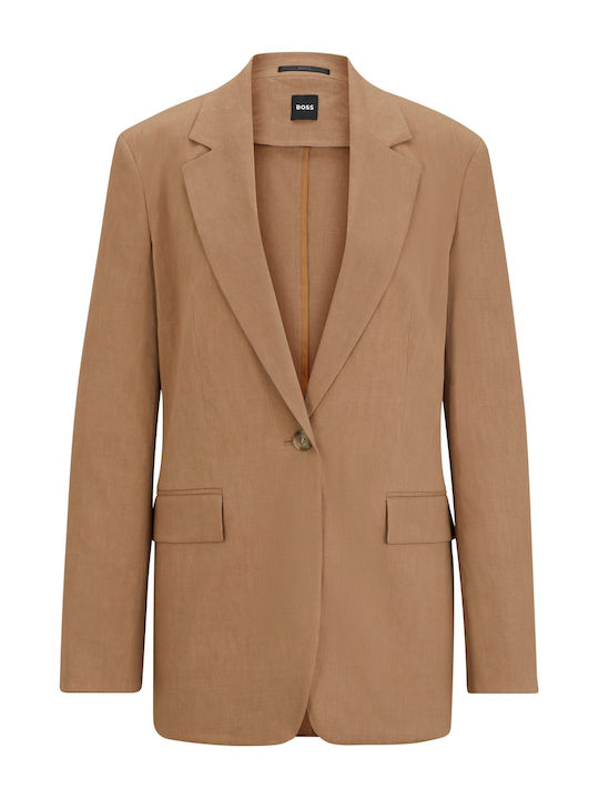 Boss Jasena Γυναικείο Σακάκι Dark Beige