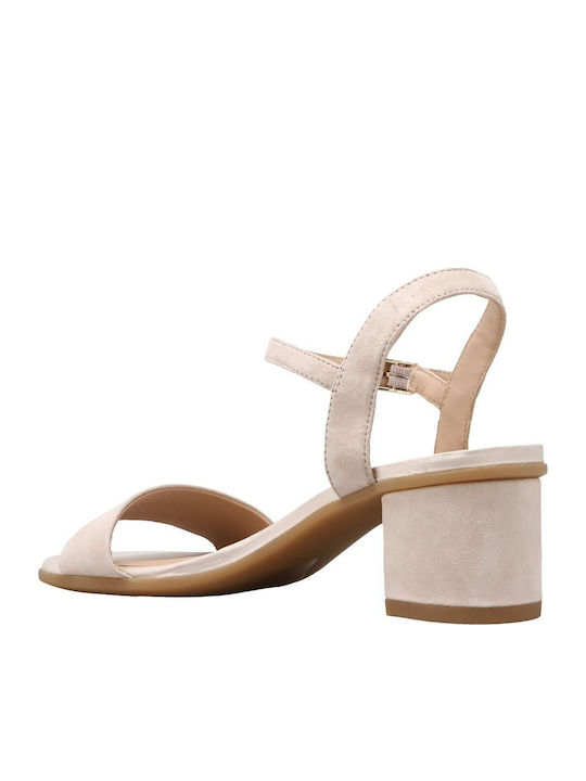 D Aurely 50 B Suede Πέδιλα Ροζ