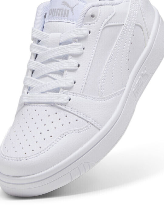 Rebound V6 Kids Sports Shoes Basketball with Laces White