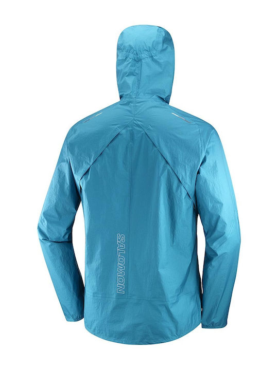 Salomon Bonatti Men's Winter Jacket Windproof Light Blue