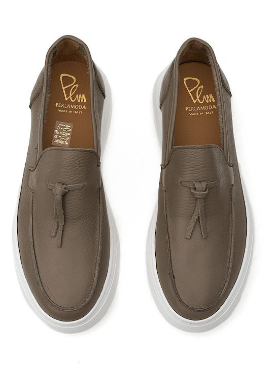 Δερμάτινα Ανδρικά Slip-On Καφέ