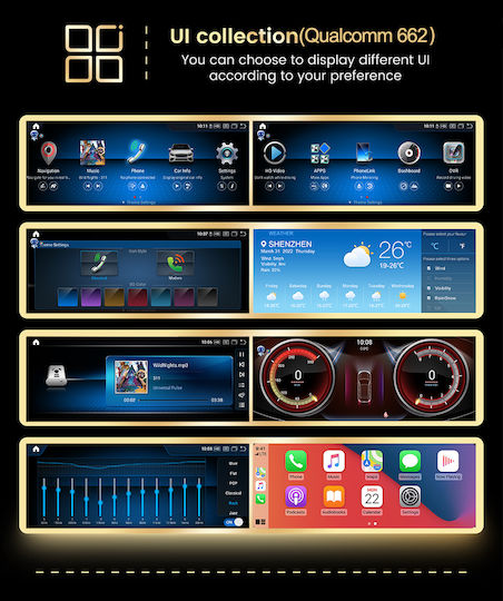 Carmedia Автомобилна Аудио Система (Блутут/USB/WiFi/GPS/Apple-Carplay/Android-Auto) с Тъчскрийн 10.25"