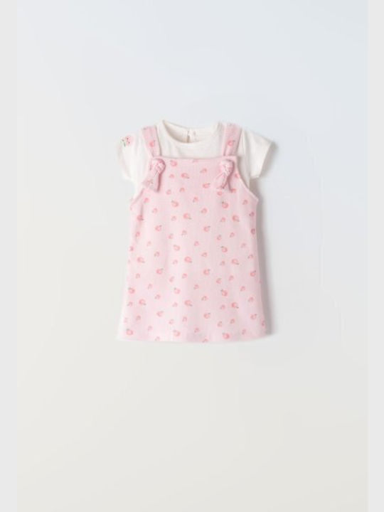 Evita Baby Bodysuit Short-Sleeved Rose