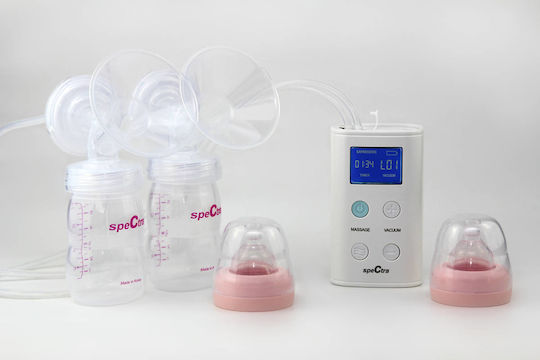 Spectra Pompa de sân dublă electrică Funcționează cu baterie Fără BPA Transparent