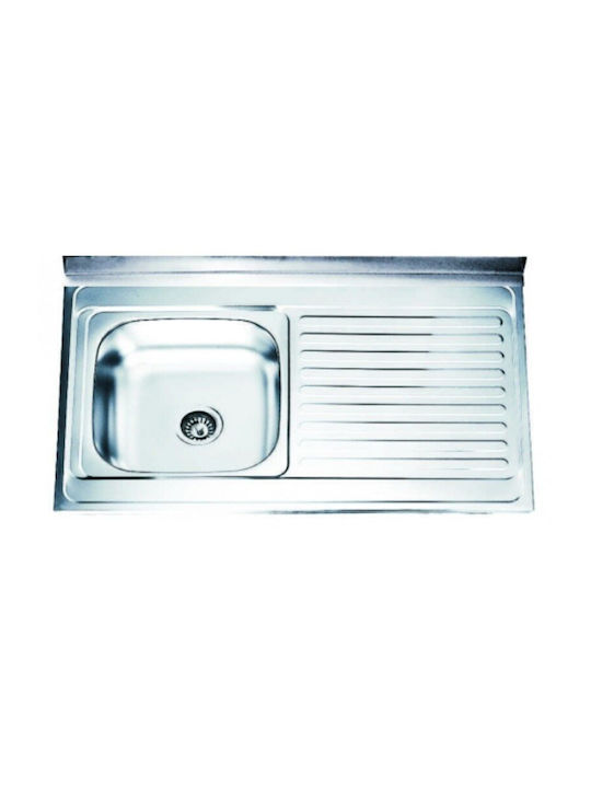 Inter Ceramic Alpaca ICSETICF7179187ICK10060R Drop-In Мивка Десен Inox Ш100xД60см Сребрист