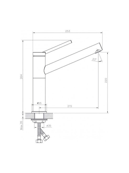 Inter Ceramic Alpaca ICSETICF7187186ICK8050A18R Drop-In Мивка Десен Inox Ш80xД50см Сребрист