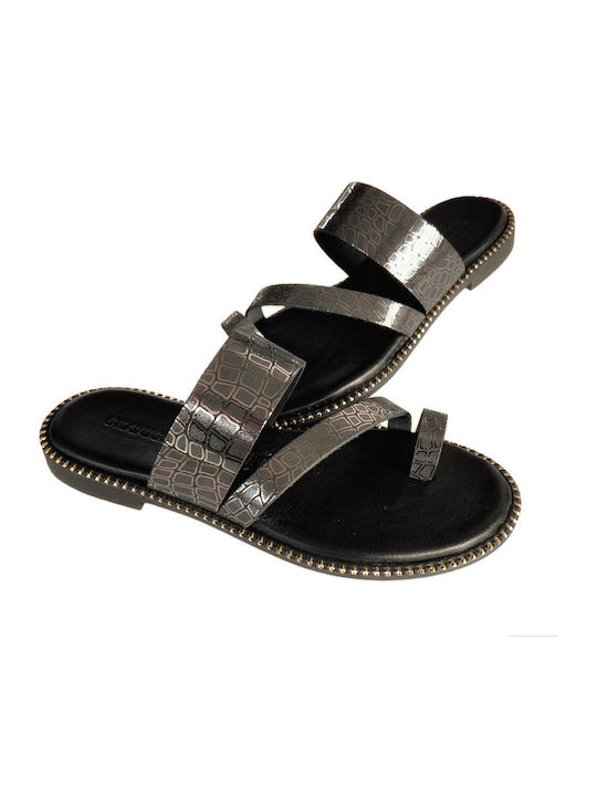 Sandale Casual Damă Din Piele Negru