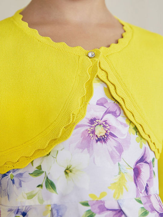 Kids Bolero Knitted Yellow