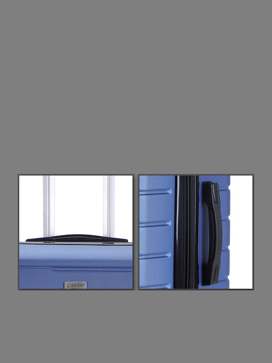 Lavor Cabin Hard Blue Travel Suitcase with 4 Wheels Height 55cm
