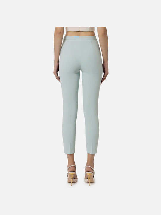 Elisabetta Franchi Damen Krepp Capri Hose in Schlanker Passform GALLERY