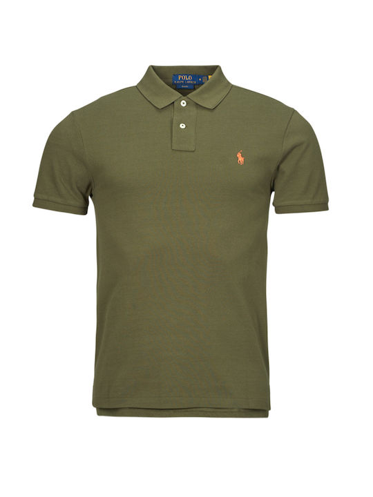 Ralph Lauren Ανδρικό T-shirt Polo Χακί