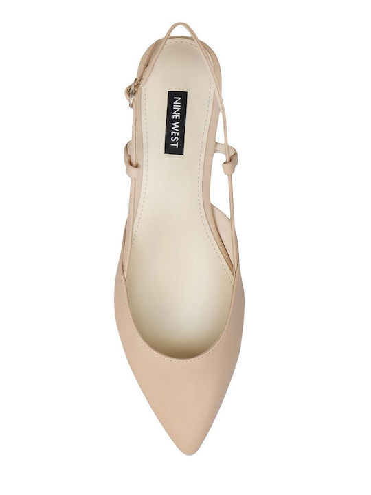 Bircah Δερμάτινες Γυναικείες Μπαλαρίνες Slingback σε Ροζ Χρώμα