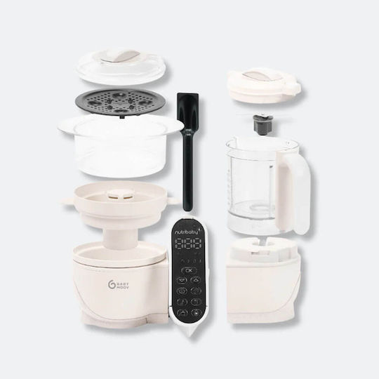 Babymoov Nutribaby (+) Mineral Food Steamer with 2 Steaming Decks 2.2lt
