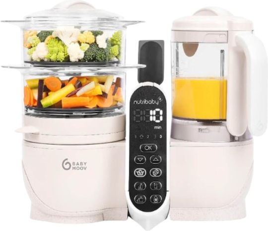 Babymoov Nutribaby (+) Mineral Food Steamer with 2 Steaming Decks 2.2lt