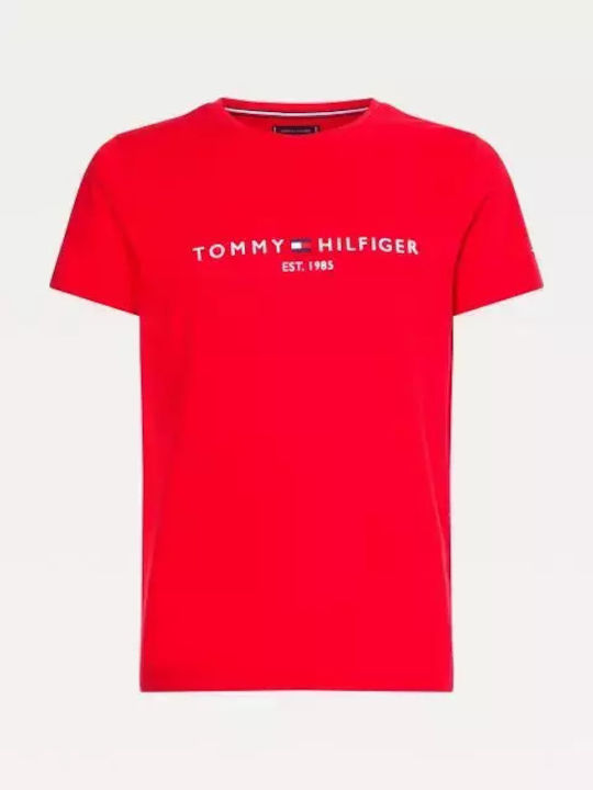 Tommy Hilfiger T-shirt Bărbătesc cu Mânecă Scurtă RED