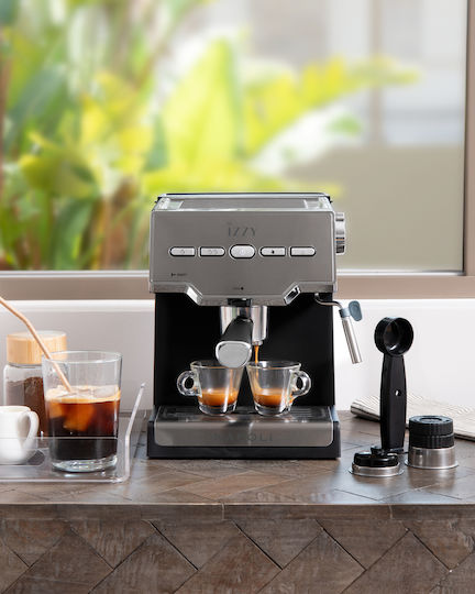Izzy Napoli IZ-6011 Automatic Espresso Machine 1000W Pressure 20bar Silver