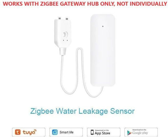 Wireless Flood Detector Battery ZigBee Wi-Fi with Cable