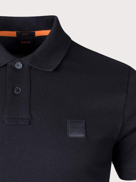 Hugo Boss Polo Blouse Black Velvet-Black Metal