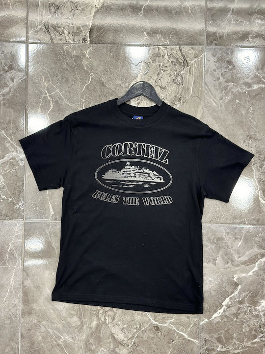 Corteiz Corteiz Reflective Alcatraz Tricou Negru CRTZ_1148